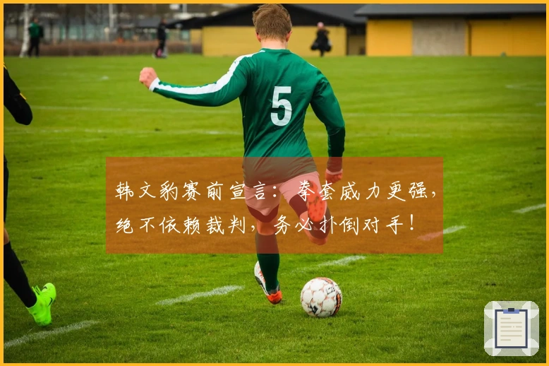 韩文豹赛前宣言：拳套威力更强，绝不依赖裁判，务必扑倒对手！